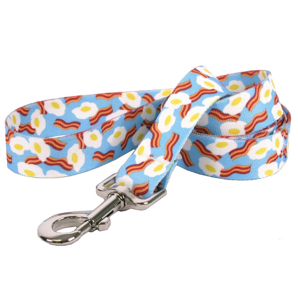 [Australia] - Yellow Dog Design Bacon and Eggs Dog Leash 3/4" x 60" (5 feet) Long 