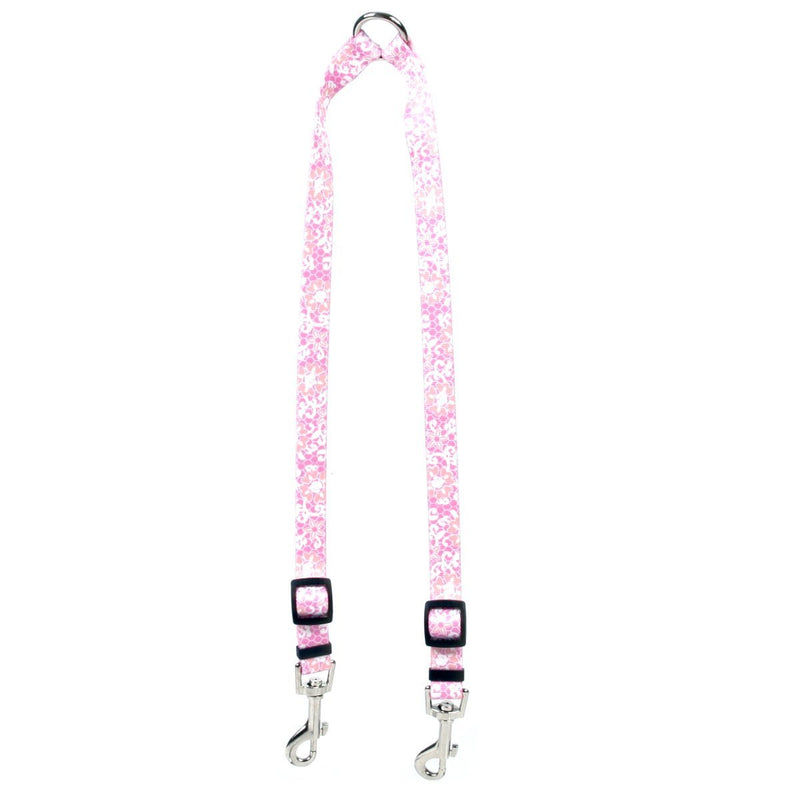 [Australia] - Yellow Dog Design Pink Lace Flowers Coupler Dog Leash Large 