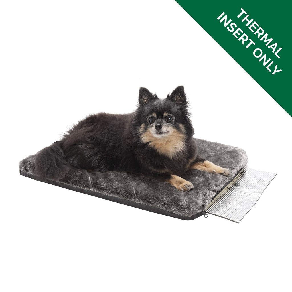 [Australia] - Furhaven Pet Dog Bed | Mold & Mildew Resistant Breathable Cooling Mesh Elevated Pet Cot Bed, Pet Blanket, & Self-Warming Pet Mat Insert for Dogs & Cats - Available in Multiple Colors & Sizes Warming Pad Small Silver 