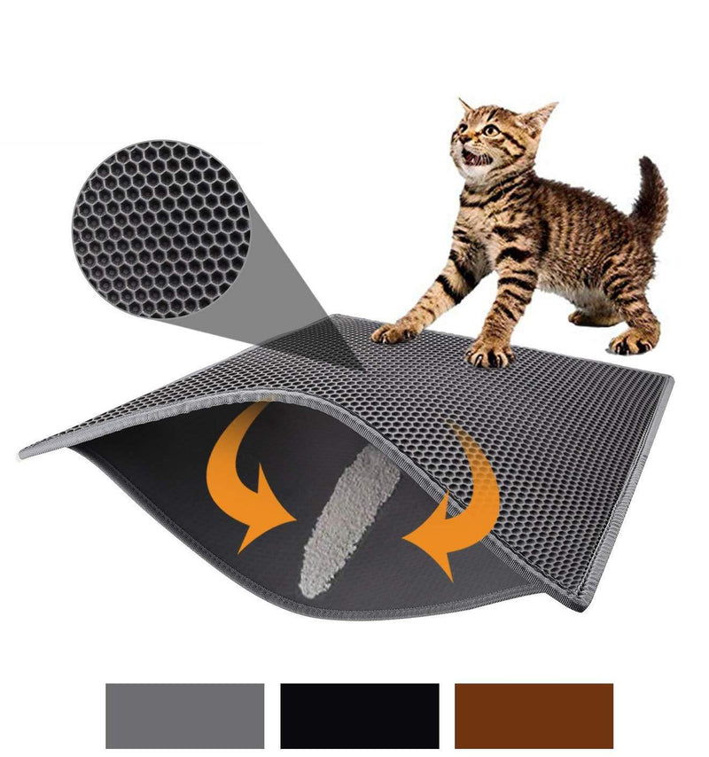 [Australia] - Pieviev Cat Litter Mat-Super Size 30''X24'' Grey 