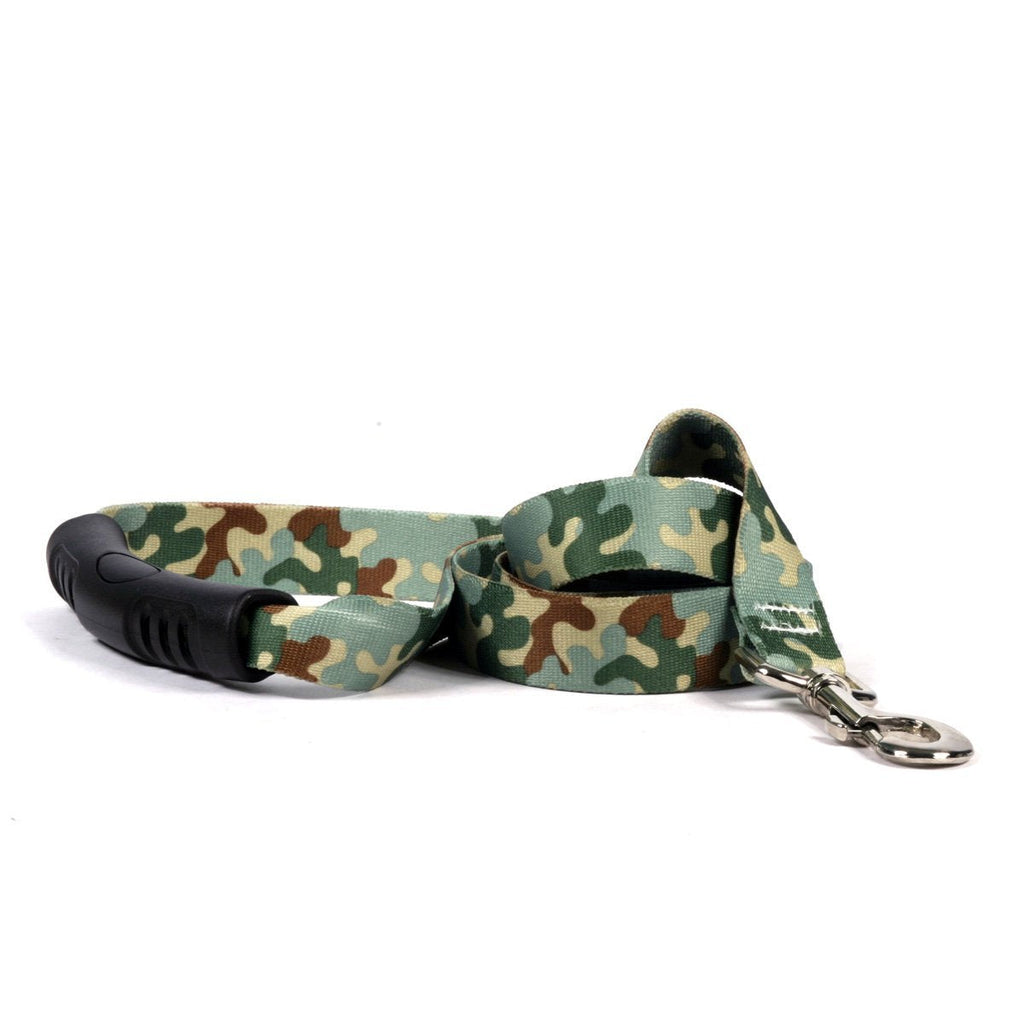 [Australia] - Yellow Dog Design Camo Ez-Grip Dog Leash with Comfort Handle 1" x 60" (5 feet) Long 