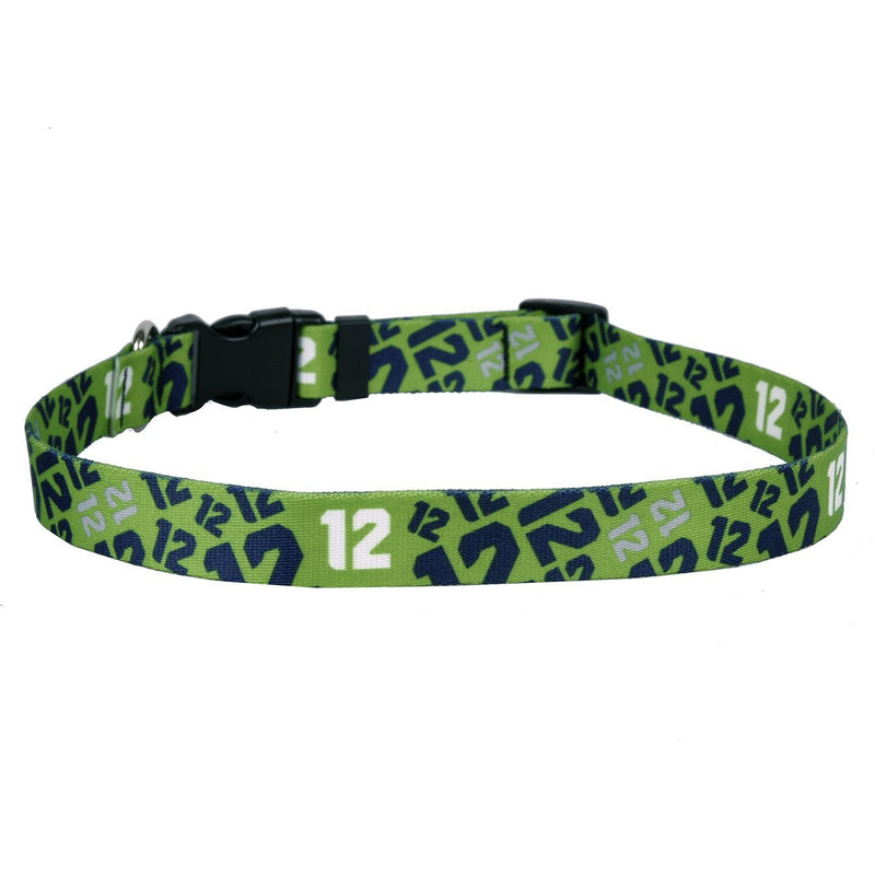 [Australia] - Yellow Dog Design 12Th Dog Green Dog Collar 3/8" Wide and Medium 14" - 20" x 3/4" Wide 