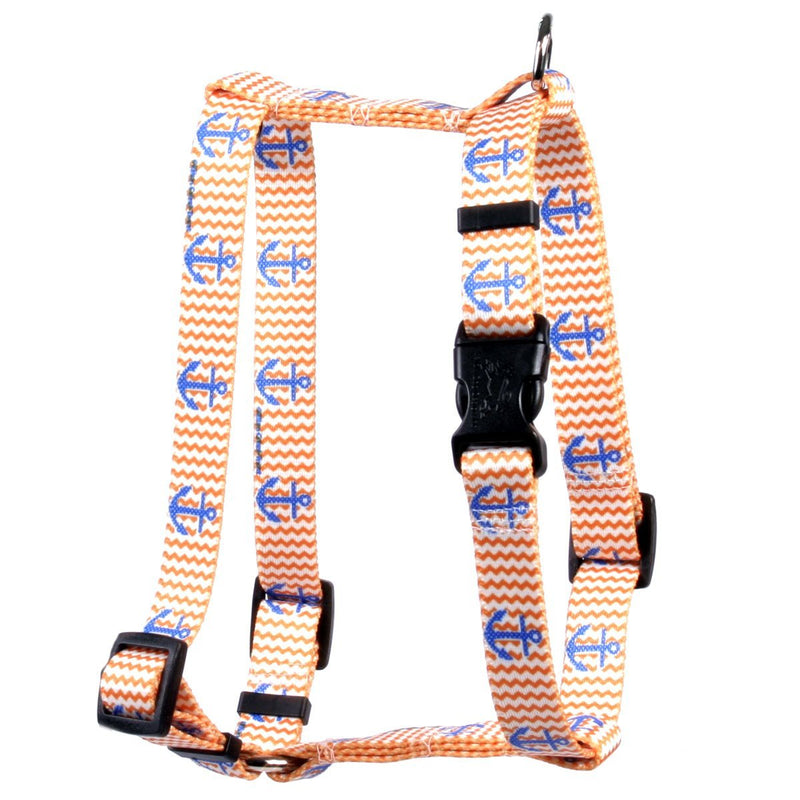 [Australia] - Yellow Dog Design Anchors Away Roman Style H Dog Harness Extra Large 28" - 36" 