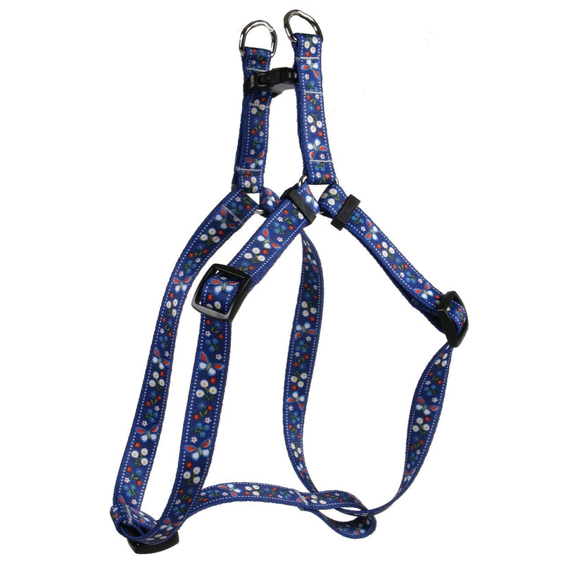 [Australia] - Yellow Dog Design Blue Butterfly Swirl Step-in Dog Harness Small 9" - 15" Festive Butterfly Blue 