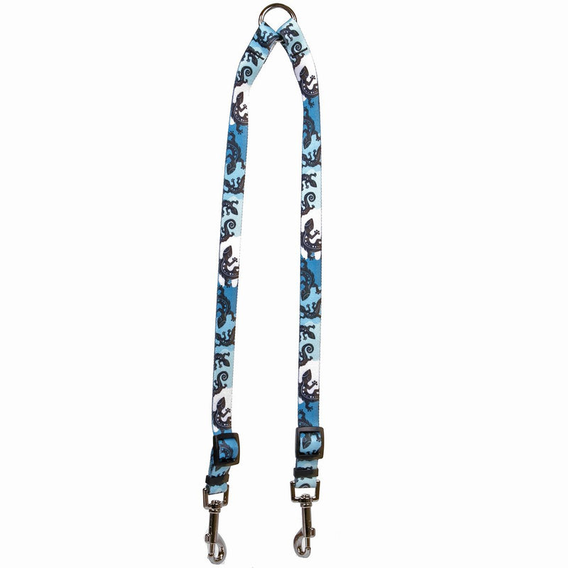 [Australia] - Yellow Dog Design Geckos Teal Coupler Dog Leash Medium 