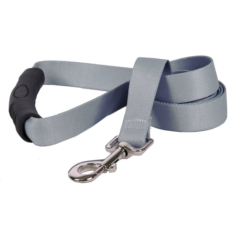 [Australia] - Yellow Dog Design Gray Simple Solid EZ-Grip Dog Leash with Comfort Handle 3/4" x 60" (5 feet) Long 