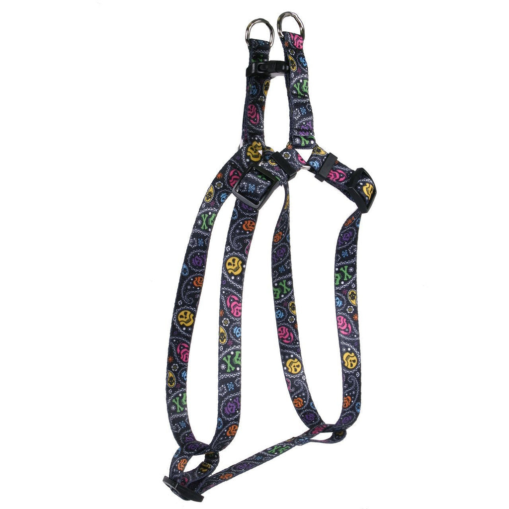 [Australia] - Yellow Dog Design Standard Step-In Harness, Skulls Collection, All-Sizes Large 25" - 40" Paisley Skulls Multi 