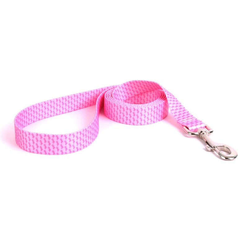 [Australia] - Yellow Dog Design Standard Leads, Breast Cancer Awareness Collection 1" x 60" (5 ft.) Petite Pink Ribbons 