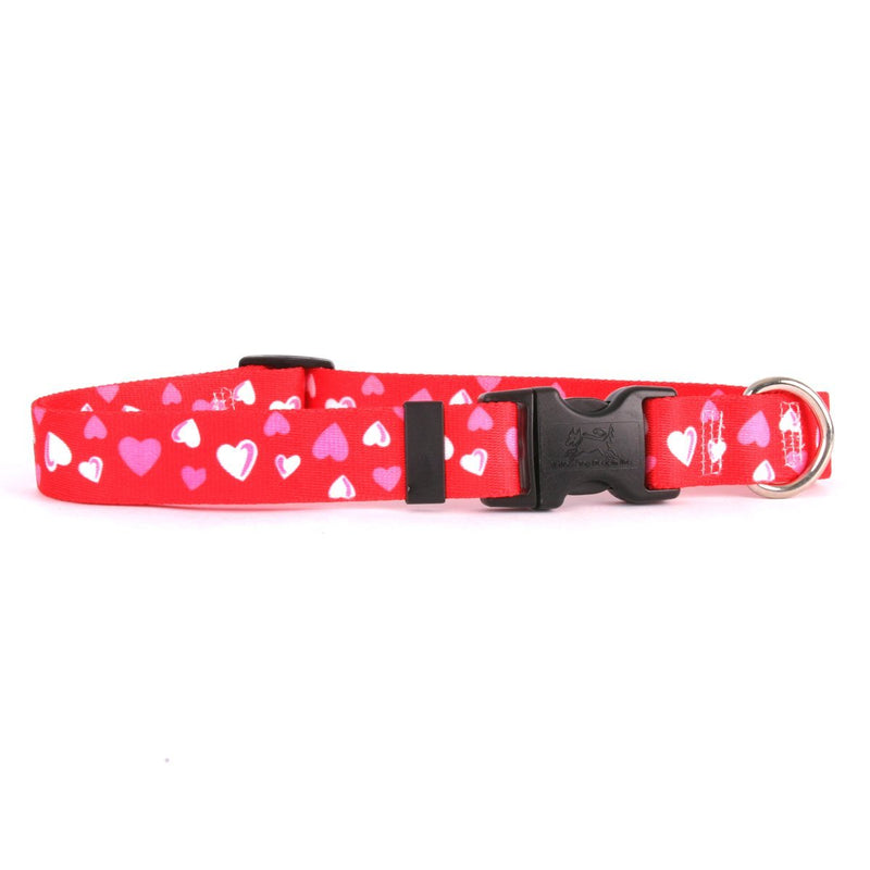 [Australia] - Yellow Dog Design One Size Fits All Red Hearts Break Away Cat Collar, Null 