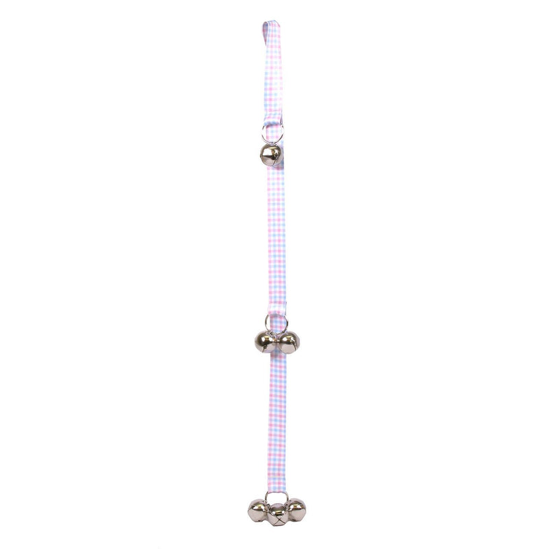 [Australia] - Southern Dawg Gingham Pink and Blue Ding Dog Bells Training System 1"W x 26"L 