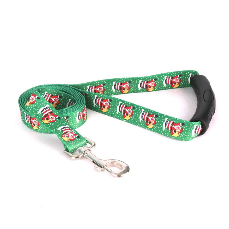 [Australia] - Yellow Dog Design Santa Claus EZ-Grip Dog Leash-with Comfort Handle 1" x 60" (5 feet) Long 