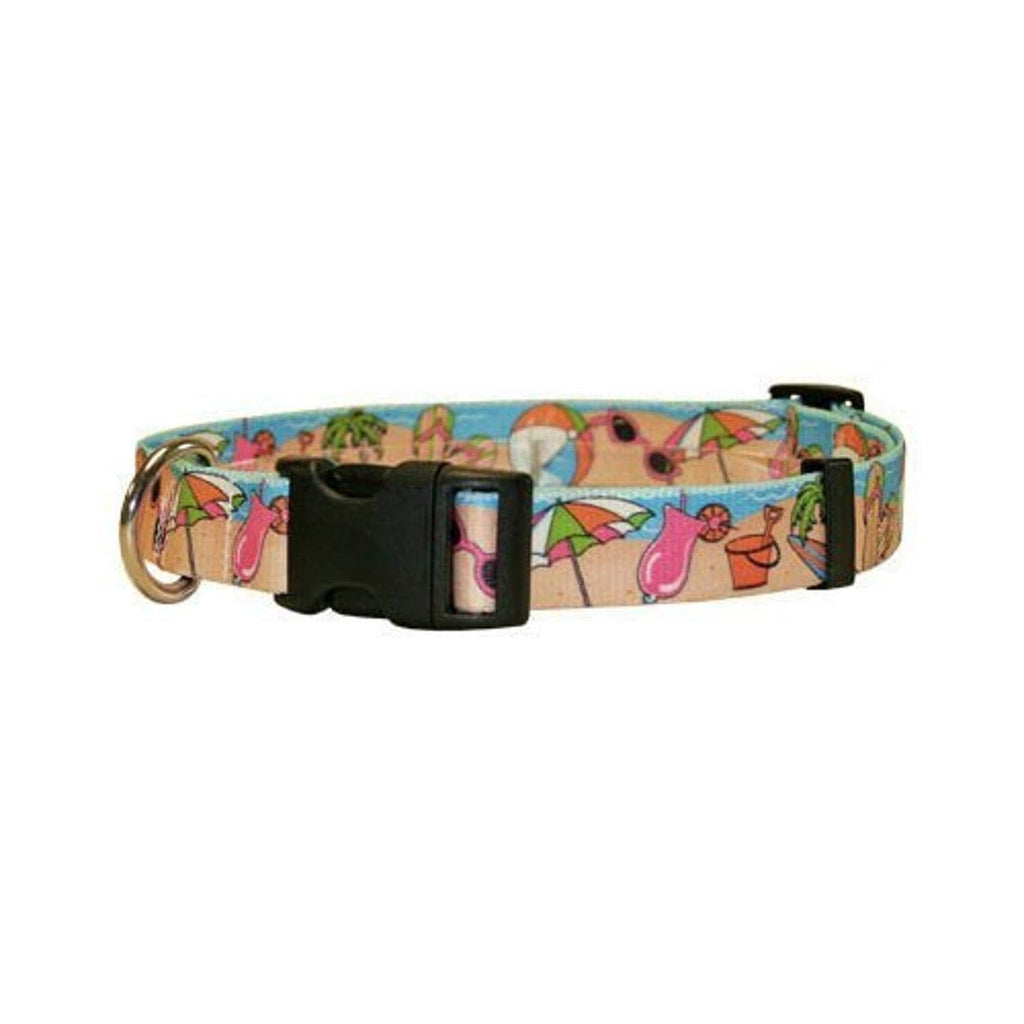 [Australia] - Yellow Dog Design Beach Party Dog Collar 3/8" Wide and Fits Neck 8 to 12", X-Small 