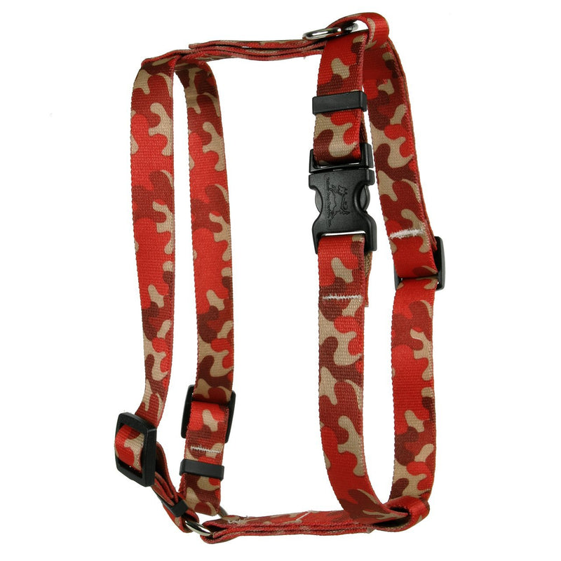 [Australia] - Yellow Dog Design Camo Red Roman Style H Dog Harness Extra Large 28" - 36" 