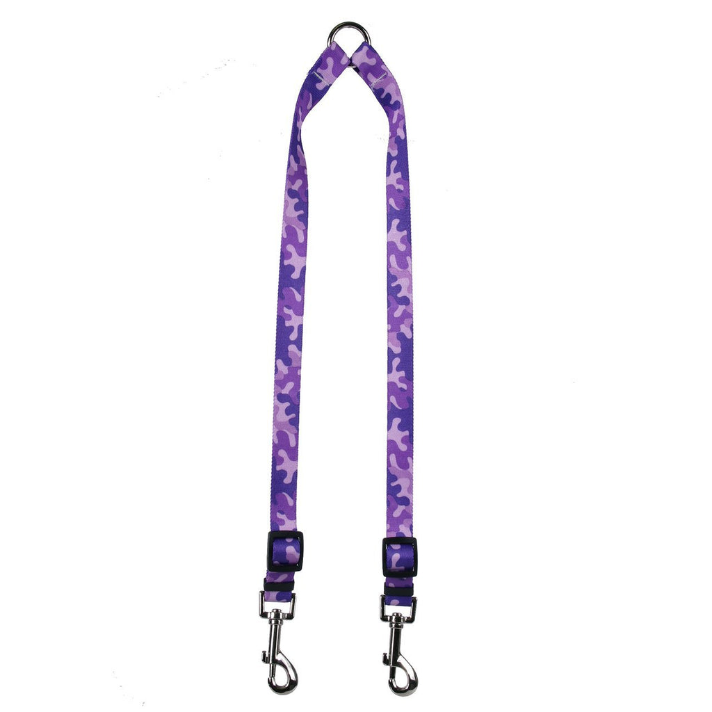 [Australia] - Yellow Dog Design Camo Purple Coupler Dog Leash Large 