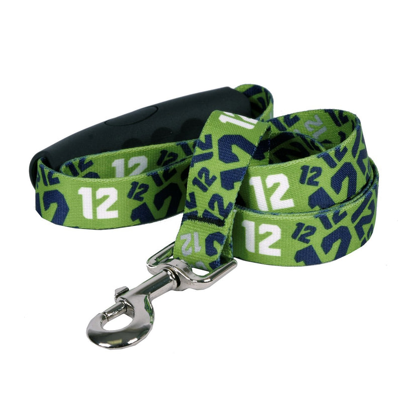 [Australia] - Yellow Dog Design 12th Dog Green EZ-Grip Dog Leash with Comfort Handle 3/4" x 60" (5 feet) Long 