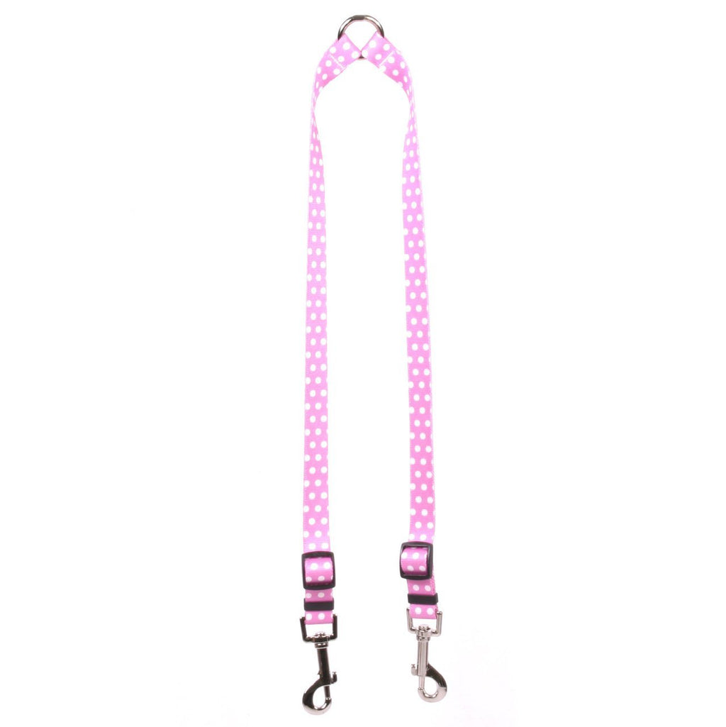 [Australia] - Yellow Dog Design New Pink Polka Dot Coupler Dog Leash Large 