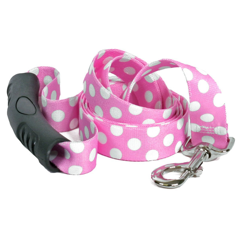 [Australia] - Yellow Dog Design Watermelon Polka Dot EZ-Grip Dog Leash-with Comfort Handle 3/4" x 60" (5 feet) Long 