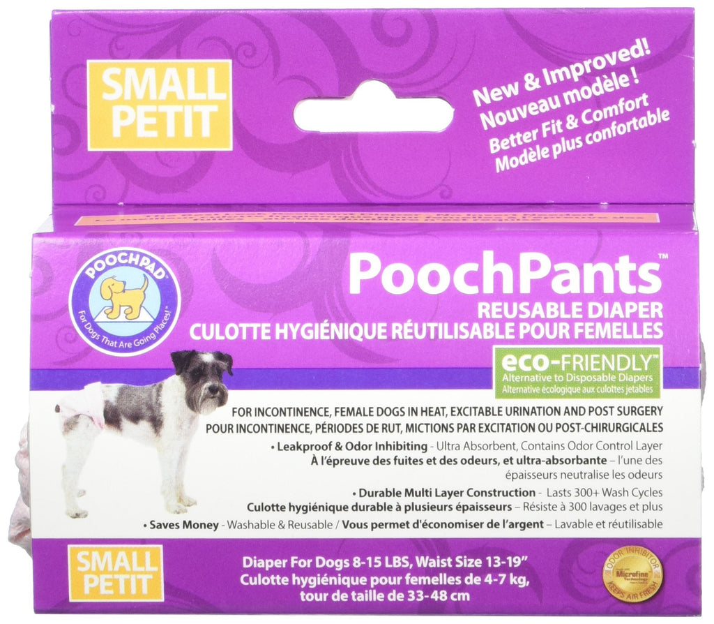 [Australia] - Pooch Pads PPSM01PK Pink PoochPants Diaper, Small/8 to 14 lb 