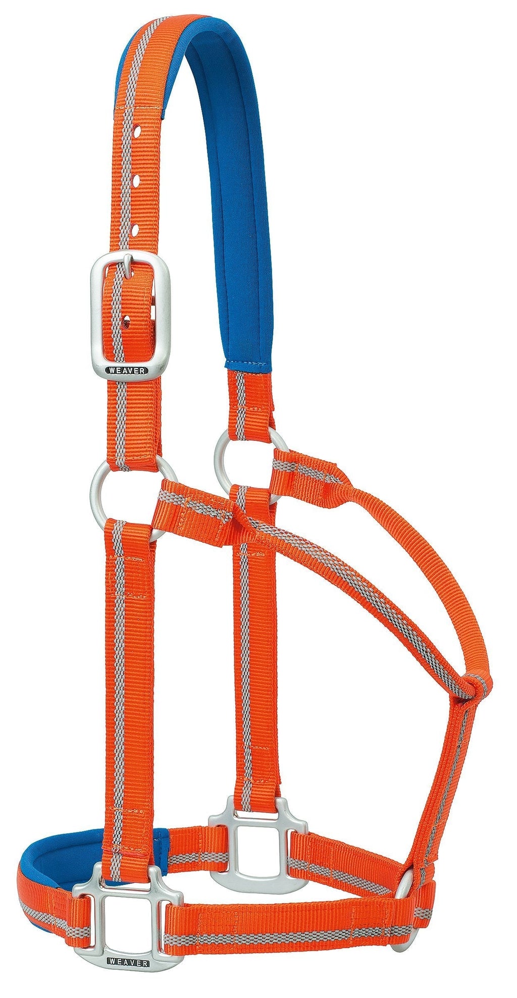 Weaver Leather Nylon Padded Reflective Non-Adjustable Horse Halter, Small, Orange - PawsPlanet Australia