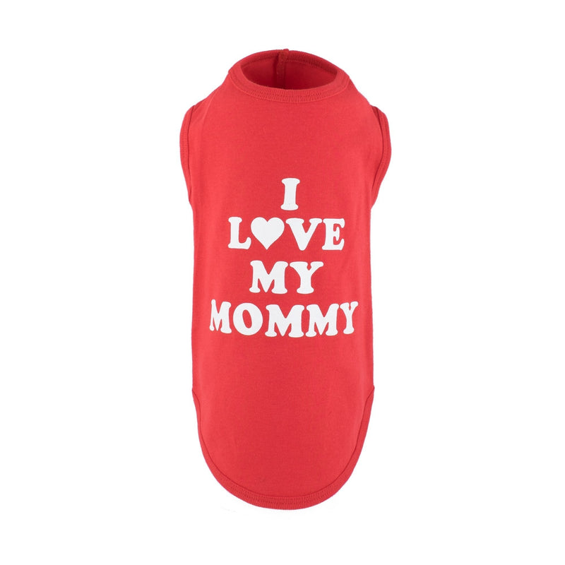 The Worthy Dog I Love Mommy Pet T-Shirt for Dogs M Red - PawsPlanet Australia