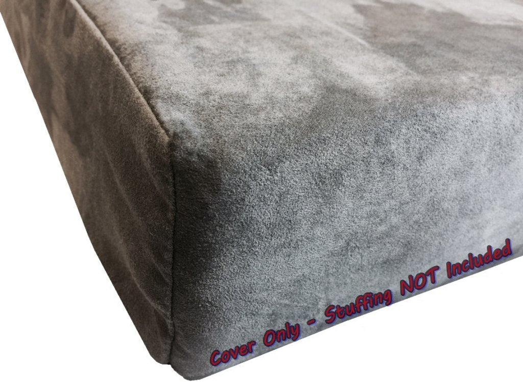 [Australia] - Dogbed4less DIY Durable Gray Microsuede Pet Bed External Duvet Cover and Waterproof Internal Case for Small, Medium to Extra Large Dog - Covers only 37"X27"X4" Medium Large 