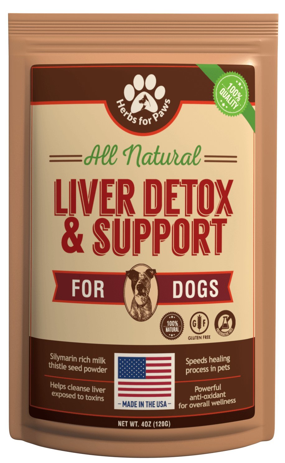 Liver Support for Dogs, Milk Thistle for Dogs and Cats, Supplement Without Capsules, Pills LIVER SINGLE 4OZ - PawsPlanet Australia