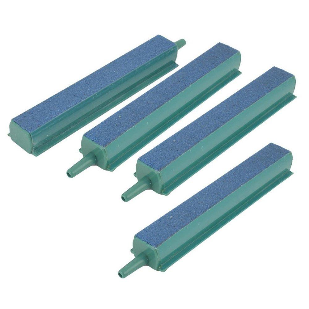 [Australia] - Pawfly 4PCS Air Stone Bar 4 Inch Bubble Release Mineral Airstones for Fish Tank Aquarium Hydroponics Pump Green/Blue 