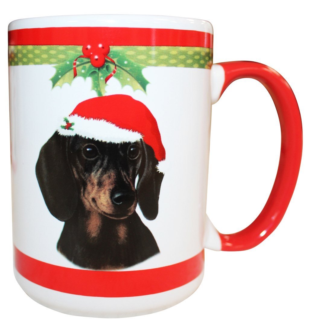 [Australia] - E&S Pets Dachshund Black Mug, 15 oz 