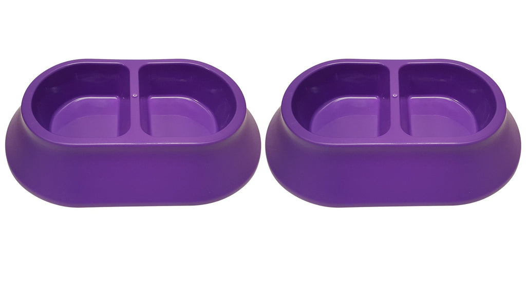 Black Duck Brand Set of 2 Large Pet Bowls! 3 and 6 BPA Free! Purple Oblong 2pk - PawsPlanet Australia