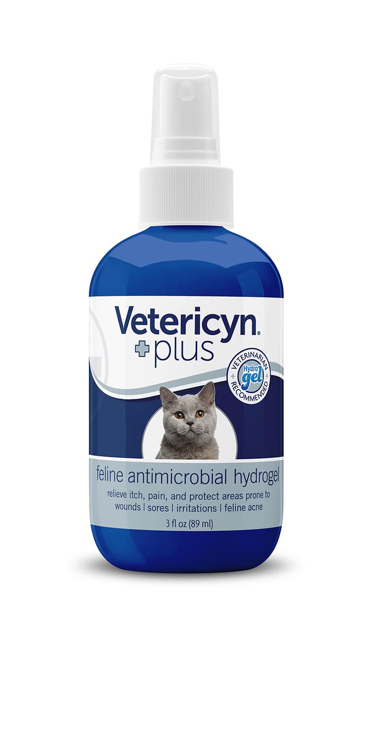 Vetericyn Plus Feline Hydrogel. Promotes Healing for Wounds, Post-Surgery Sutures, Rashes and Irritation. Safe for Cats of All Ages. 3 oz. (Packaging/Bottle Color May Vary) - PawsPlanet Australia