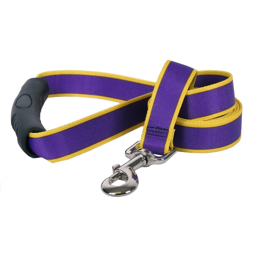 [Australia] - Yellow Dog Design Sterling Stripes Purple and Dog Leash with Comfort Grip Handle 5/8" X 60" (5 feet) Long 