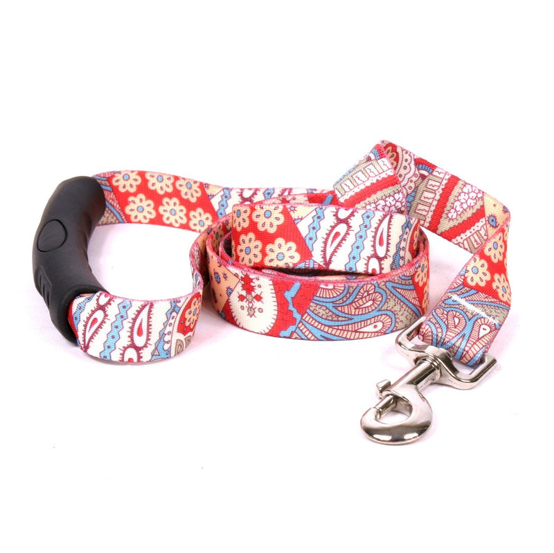 [Australia] - Yellow Dog Design Bohemian Patchwork EZ-Grip Dog Leash with Comfort Handle 1" x 60" (5 feet) Long 