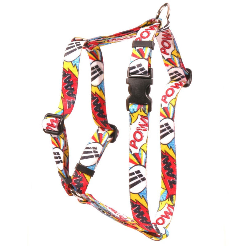 [Australia] - Yellow Dog Design Comic Print Roman Style H Dog Harness Extra Small 8" - 14" 