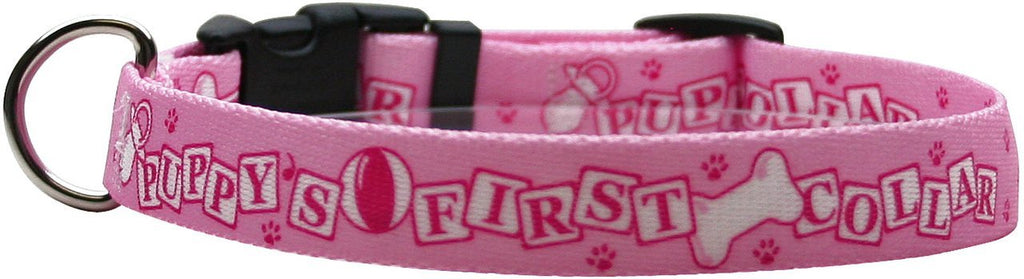 [Australia] - Yellow Dog Design Puppy's First Collar Pink Dog Collar Small 10" - 14" 