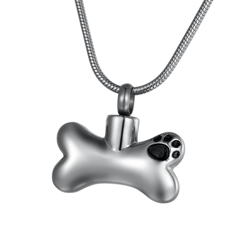 [Australia] - COCO Park Engraving Dog Paw Bone Pet Cremation Necklace Memorial Ashes Keepsake Urn Pendant Jewelry 