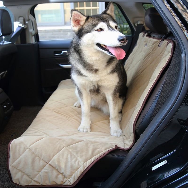 [Australia] - MWGEARS Heavy Duty Nonslip Waterproof Dog or Pet Car Back Rear Seat Cover - GSM Rating Over 190-118cm x 110cm (Beige) Beige 