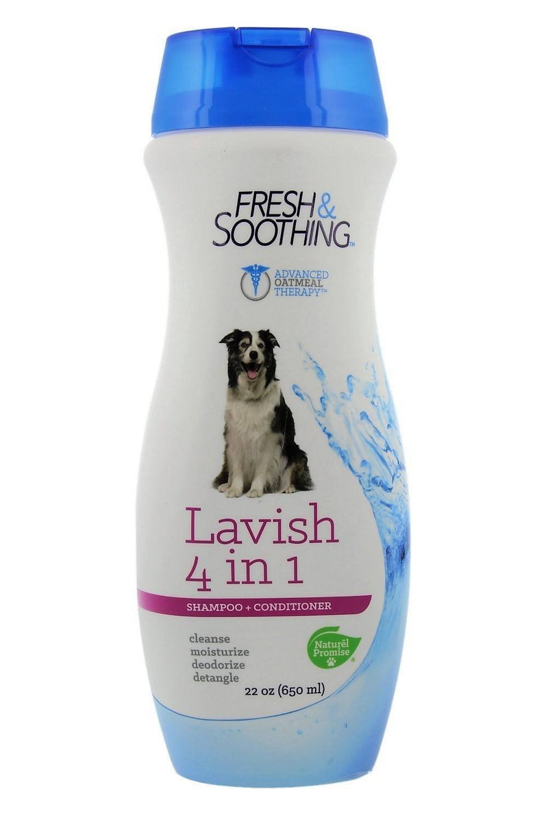 [Australia] - Naturel Promise Fresh & Soothing for All Breeds of Dogs, 22oz Lavish 4 in 1 Shampoo and Conditioner 