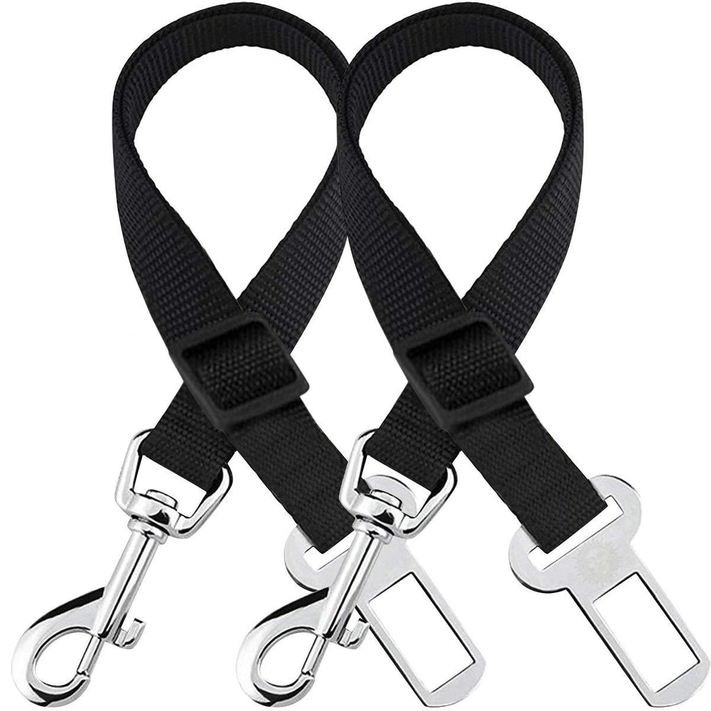[Australia] - 2 Adjustable Car Seat Belts for Dogs & Cats --- Triple the survival rate in accidents - Prevent stress from travel in kennel - Allow breathing fresh air without pets jumping out - Support all cars 