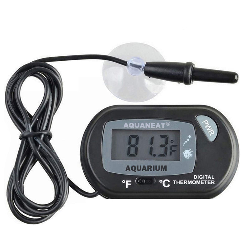 AQUANEAT 1 Pack Aquarium Thermometer, Reptile Thermometer, Fish Tank Thermometer, Digital Thermometer, Terrarium Water Temperature Test, with Large LCD Display - PawsPlanet Australia