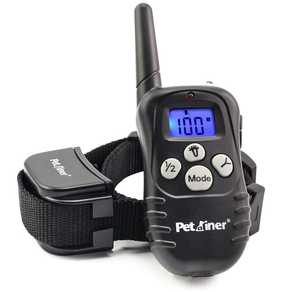 [Australia] - Petrainer PET998DRU1 Dog Training Collar with Remote Shock Collar for Dogs Bark Collar with Beep Vibration Shock Electric Dog E Collar, 1000FT Remote Range 