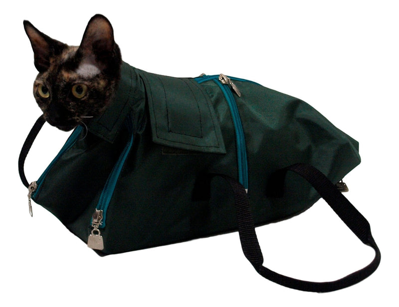[Australia] - After Surgery Wear Premium Cat Restraint Bag, Cat Grooming Bag, Cat Carrier Bag. Made in Europe Using The Fabrics. Small 