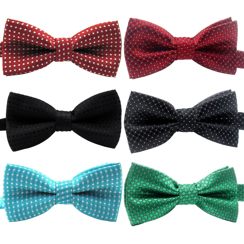 [Australia] - YOY Handcrafted Adorable Pet Bow Ties - 6-Pack Adjustable Neck Tie 10"-17" Polka Dots Bowties Dog Collar Neckties Kitty Puppy Grooming Accessories for Doggy Cat, 6 Colors Posh 