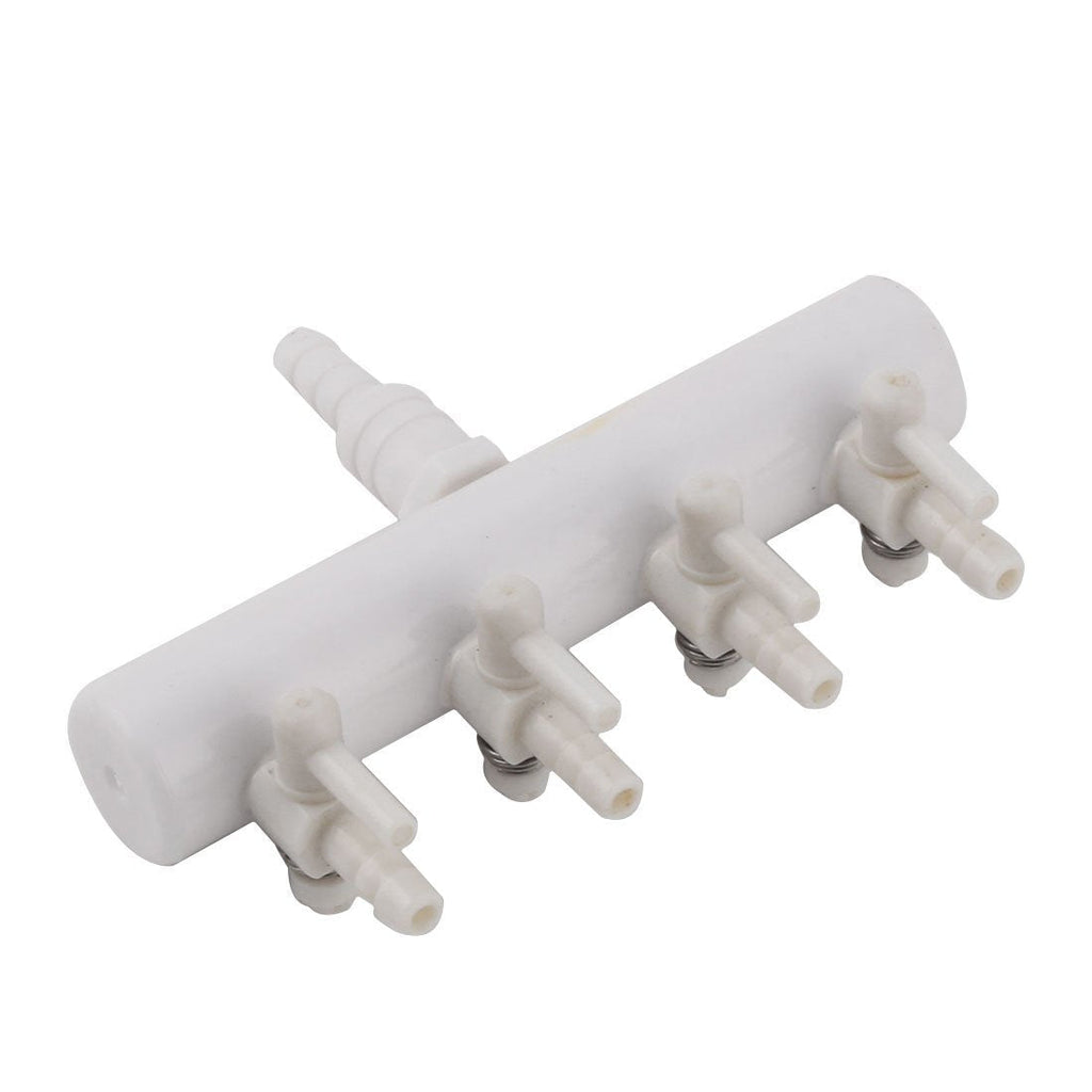 [Australia] - uxcell Plastic Aquarium 4-Way Outlet Air Flow Pump Tubing Splitter Control Valve White 