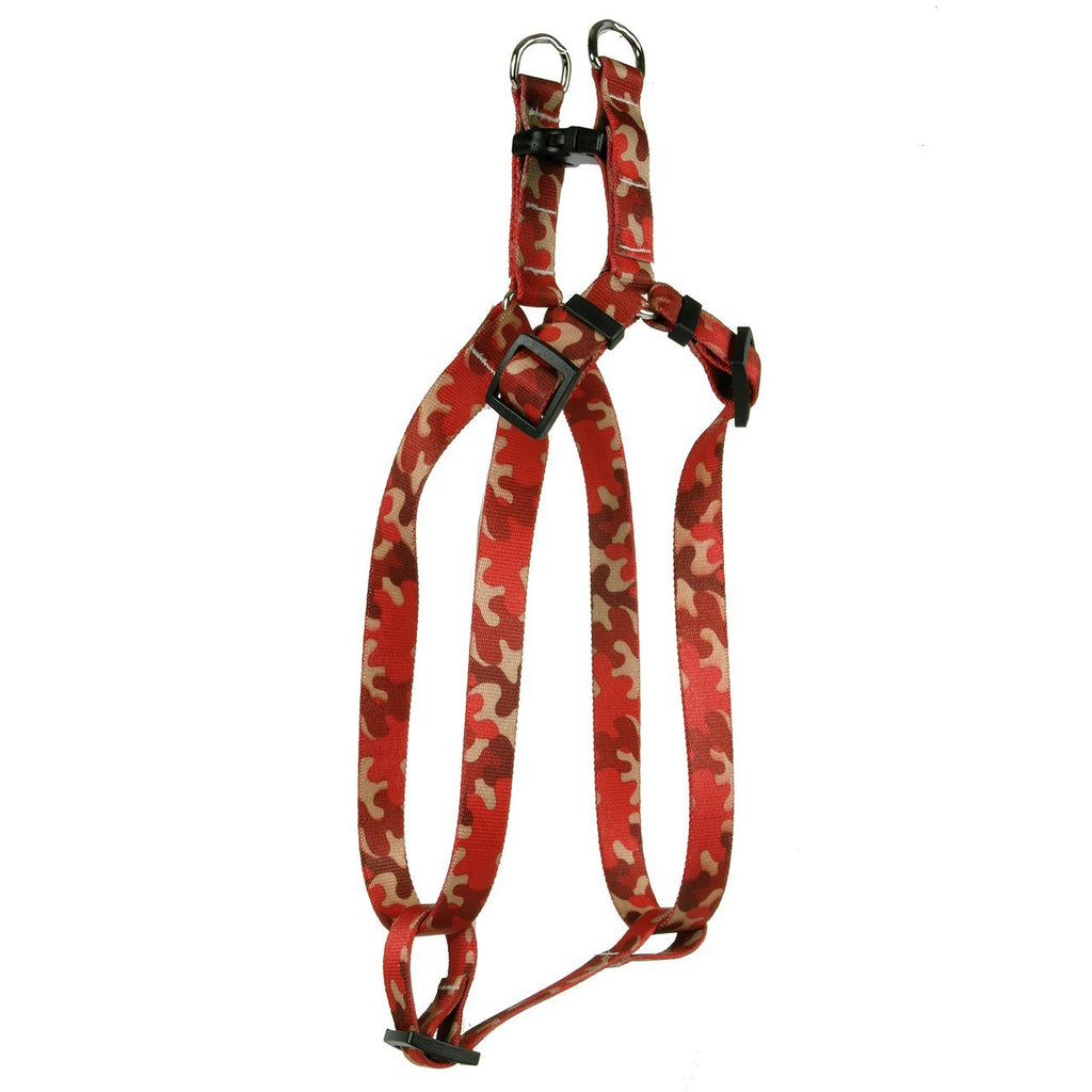 [Australia] - Yellow Dog Design Camo Red Step-in Dog Harness 3/8" Wide and Extra Small 4.5" - 9" 