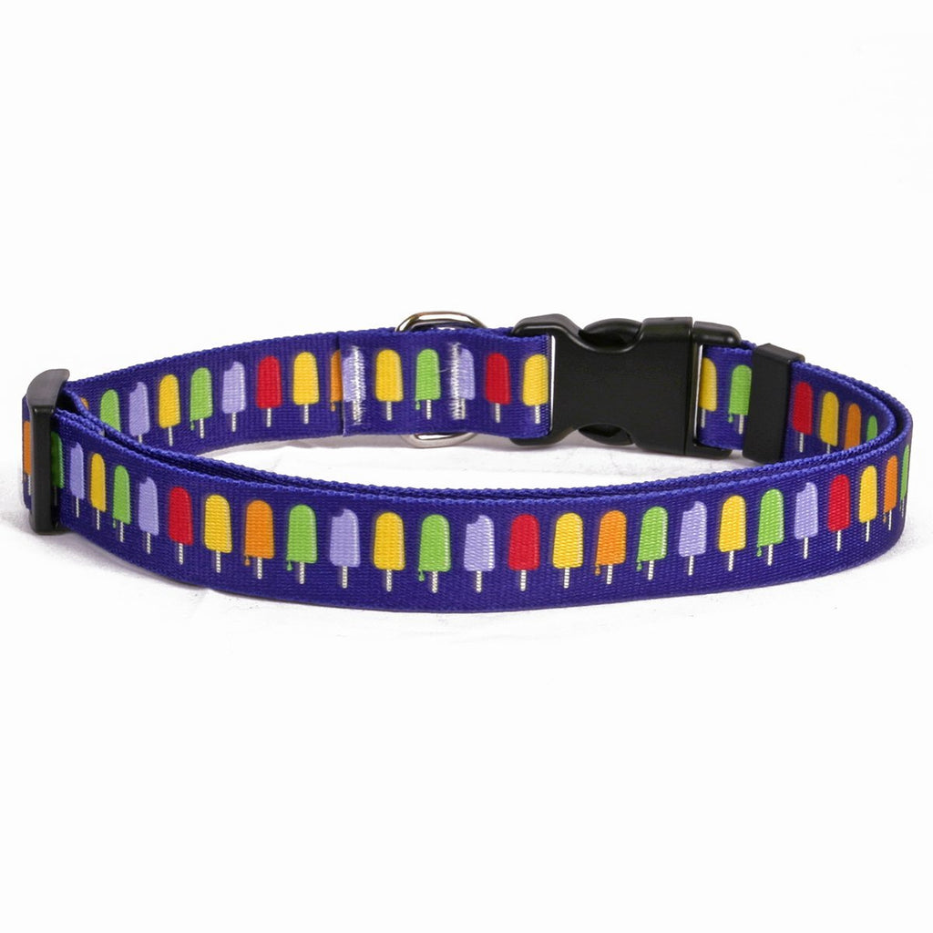 [Australia] - Yellow Dog Design Popsicles Dog Collar Medium 14" - 20" x 3/4" Wide 