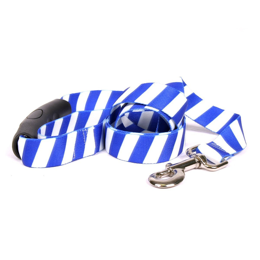 [Australia] - Yellow Dog Design Team Spirit Royal Blue White Dog Leash-with Comfort Handle 1" x 60" (5 feet) Long 