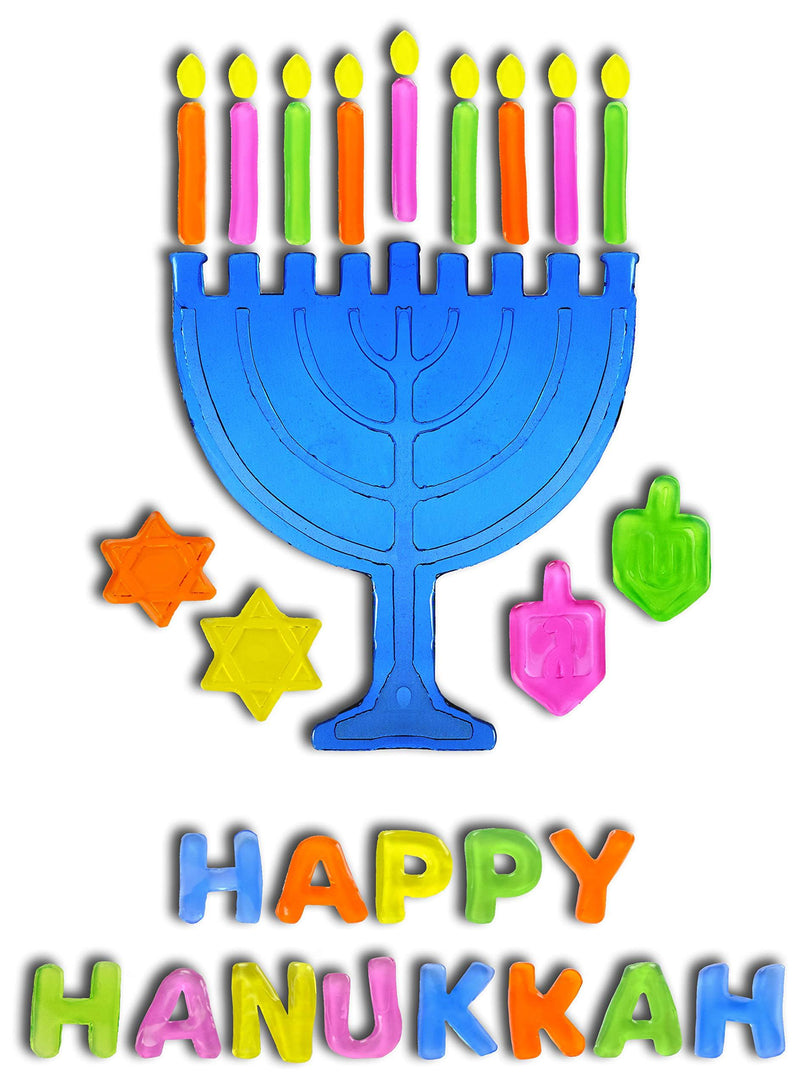 Hanukkah Window Gel Clings Menorah and Dreidel Decoration Hanukkah Decoration - Happy Hanukkah (Hanukkah Gel Clings) Hanukkah Gel Clings - PawsPlanet Australia