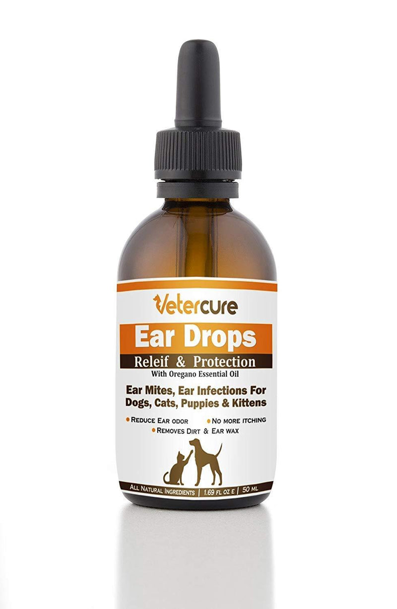 Vetercure Ear Drops For Any Pet- Relieve Your Pet From Ear and Reduce Odor In Just One Week-100% Natural Formula Tasted For Its Quality & Effectiveness - PawsPlanet Australia