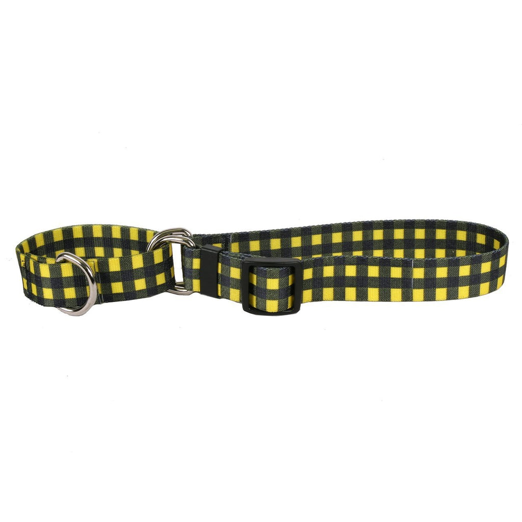 [Australia] - Yellow Dog Design Martingale Slip Collar Medium 20" Buffalo Plaid Yellow 
