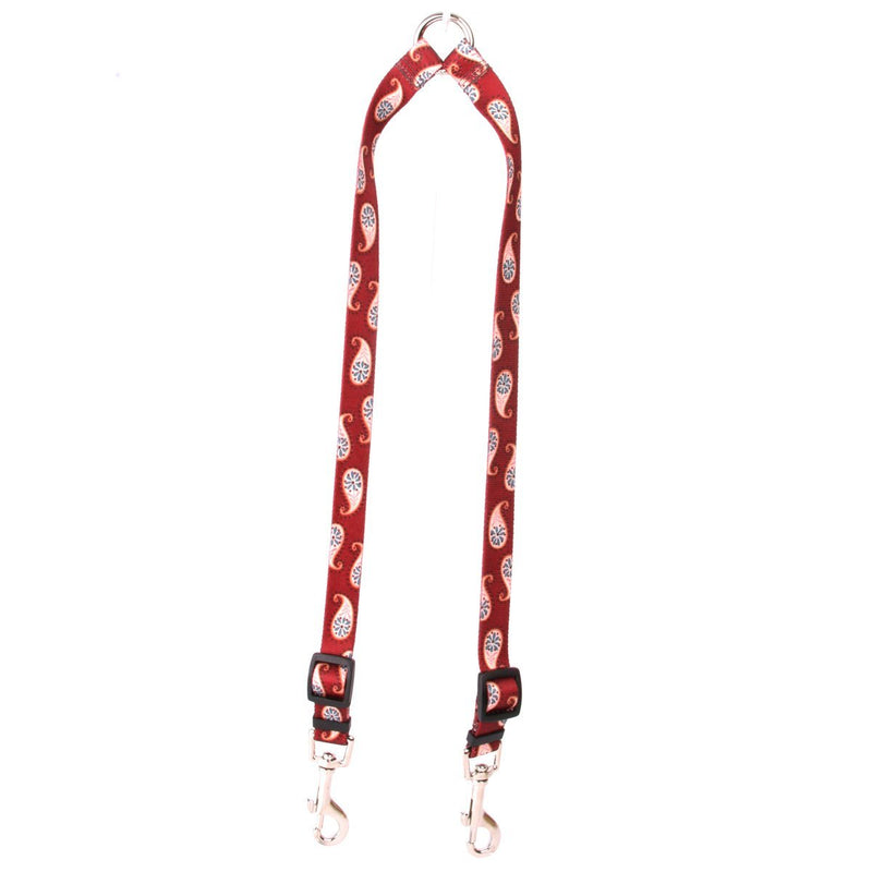 [Australia] - Yellow Dog Design Burgundy Paisley Coupler Dog Leash Medium 